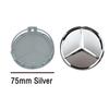 AABGS1 4pcs 75mm Silver Car Wheel Center Hub Cap Badge Cover For Mercedes Benz AMG Smart GLC W205 W204 W203 W212 W211 W213 W210 W164