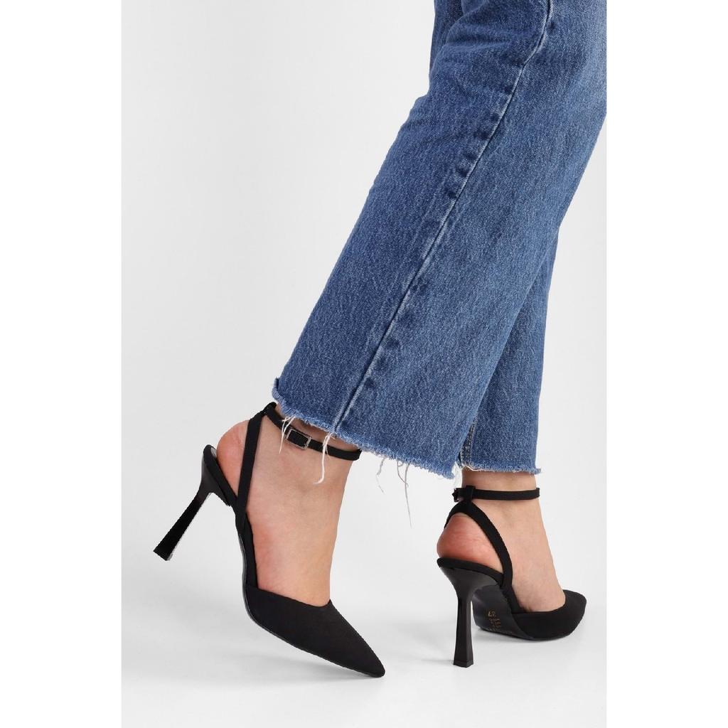 Women's Martini Black Patent Leather Belted Ankle Stiletto