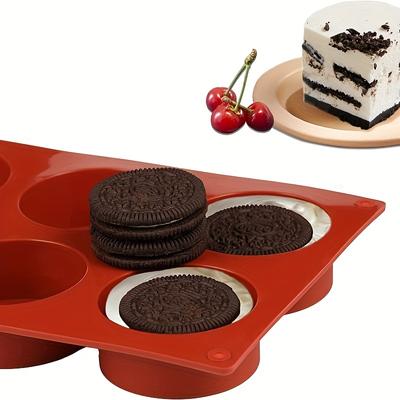 Silicone Cookie Mold Chocolate Covered Oreos Molds Round Cylinder Baking Mold for Candy, Brownie, Jello, Soap, Pudding