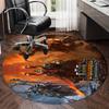 Total War Printed Round Rug Carpet Chair Rug Area Rug Entryway Doormats,for Office Chair Living Room Bedroom Kitchen Room.