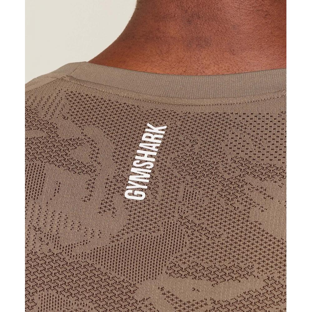 Gymshark Geo Seamless T shirT lifesTyle Brown    Archive Brown A5a2d Ndgn
