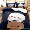 Cute Bubu Dudu Cartoon Bear Panda Bedding Set 3D Printed Suitable For Bedroom Duvet Cover Set With Pillowcases Kids Home Textile