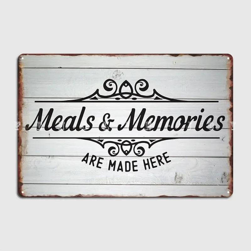 Meals And Memories Farm Metal Sign Cinema Living Room Club Bar Custom Wall Decor Tin Sign Posters