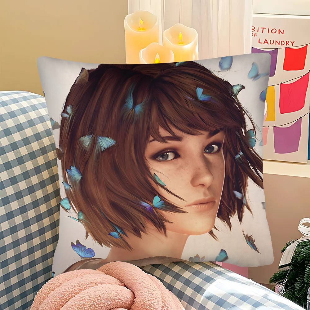 pc Popular Life Is SStrange Adventure Game Pillow Case Fashion Square Pillowcase Bedroom Sofa Room Ins Decoration Leisure