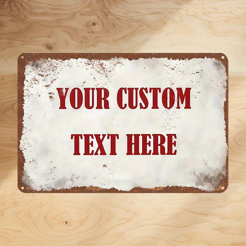 

D Flat Personalized Metal Tin Sign Custom PhotoTextLogo Vintage Tinplate Wall Decor PreDrilled Holes for Easy Hanging 20x30cm（7.8x11.8inch）