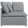 Modular Sofa Corner Module with Cushions Light Grey 100 cm