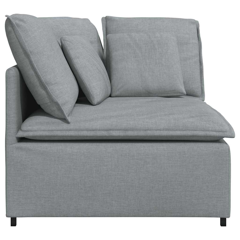 Modular Sofa Corner Module with Cushions Light Grey 100 cm