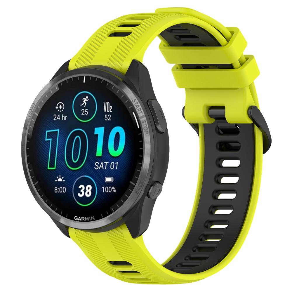 Zweifarbiger Silikon-Uhrenarmband für Garmin Forerunner 970 965 955 945 935 745 Uhr Smartwatch Ersatz-Uhrenarmbänder Zubehör