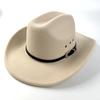 New western cowboy hat woolen top hat big eave hat ethnic style jazz hat tide