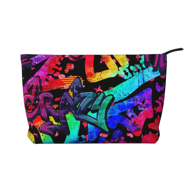 

Custom Graffiti Wall Hip Hop Art Print Toiletry Bag for Women Makeup Bag Cosmetic Organizer Ladies Beauty Storage Dopp Kit Case