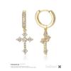 Fdk Cross Zircon Earrings for Men 2026 New Popular High-End Versatile Earrings with a Sense of Style and Trendiness