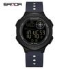 Fashion SANDA New 6337 Youth Electronic Watch Sports Multifunctional Waterproof LED Single Display Student Electronic Watch