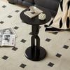 Solid Wood U-Shaped Round Table  Cream-Style Sofa Side teapoy  Vintage Bedside Round Table  Thick Japanese-Style Tea desk