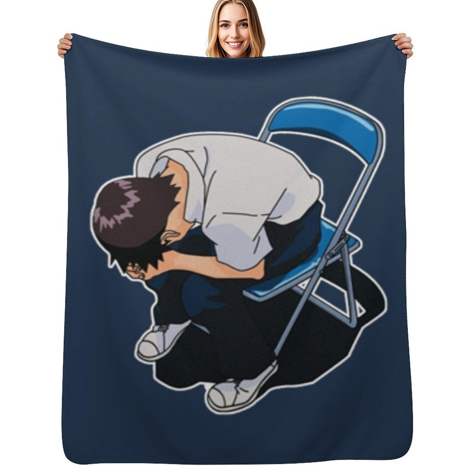 

Shinji Ikari Throw Blanket Plush Fuzzy Cozy Blanket for Couch Sofa 102x76cm(40x30in)