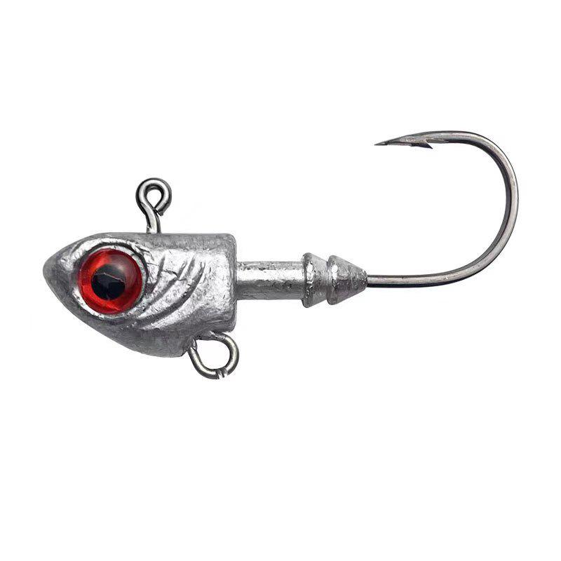 Luminous Fish-Shaped Jig Head with Spinner Blade 3.5-33g, Blood Groove Hook for Bass & Perch, Multi-Layer Soft Bionic Bait