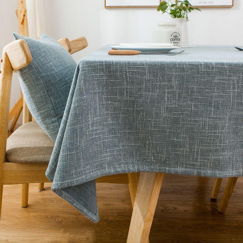 

Pure Color Tablecloth Fabric Fresh Cotton and Linen Style Rectangular Retro Japanese Style Desk Tablecloth Coffee Table Cloth Atmosphere Blue-pure color 60*60cm (when cover towel)