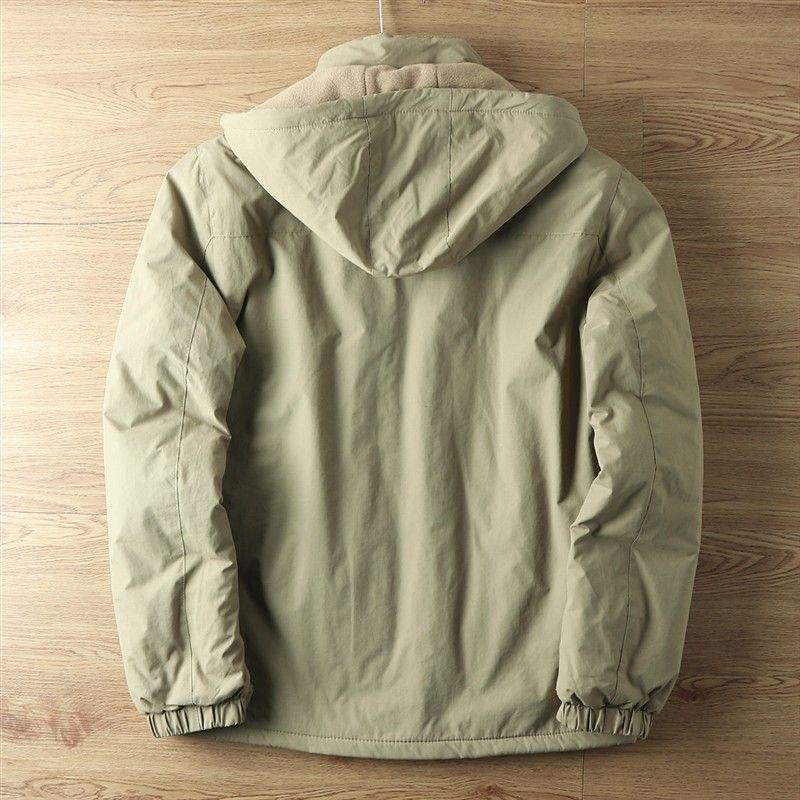 Men's High-Density Windproof Waterproof Winter Fleece-Lined Thickened Outdoor Jacket