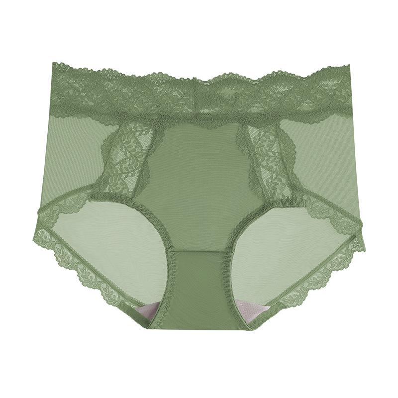 Satin Cool Comfort Damen Slips mit mittelhohem Bund aus Eis-Seide mit atmungsaktivem Maulbeerseiden-Schritt