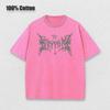 Y2k Hip Hop Vintage 90s Short-Sleeved Oversized T-Shirt Summer Goth Design Sense Loose Top Tide Streetwear Washed Denim T-Shirt