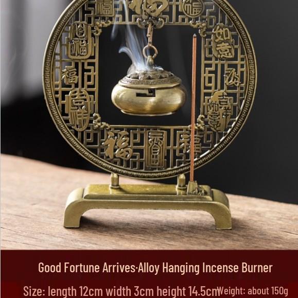 Creative Crane Lotus Hanging Incense Burner - Zen Tea Ceremony Home Decor.