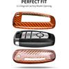 T-Carbon Fits Ford F150 Raptor Key Fob Cover With Keychain;Key Fob Case Compatible With Ford Bronco Raptor 2025;Glass Fiber Key Shell Protector Fits