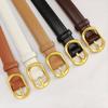 New Fashion Belt for Women with High-end Retro Gold Buckle Women's Belt Korean Version Simple Trendy Versatile Dress Belt