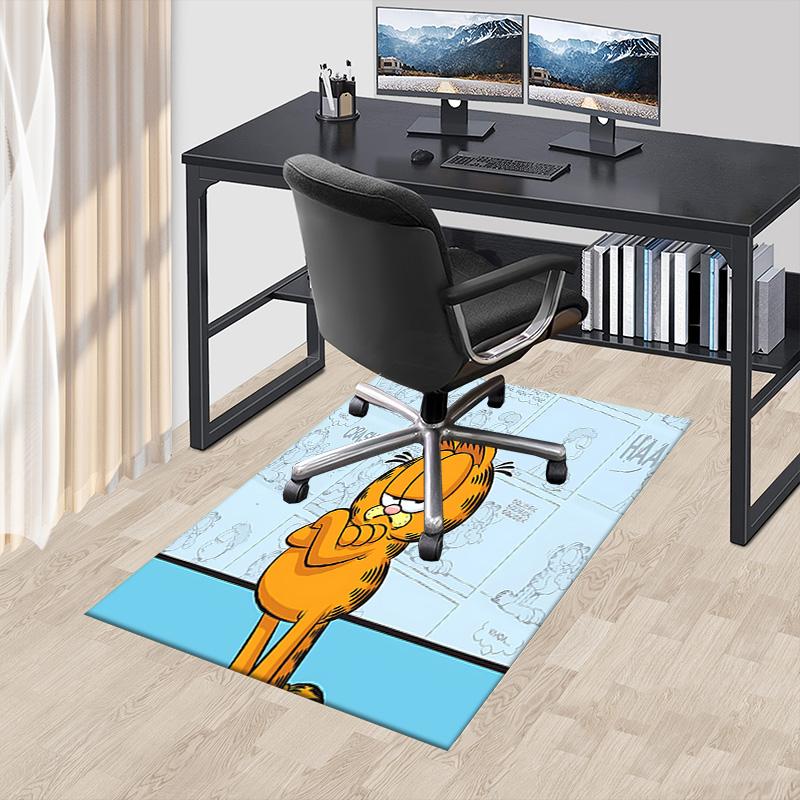 1pc Garfields Comic Strip Adventure Carpet for Playroom Bedroom Living Room Sofa Home Decor,kids Game Area Rug Non-slip Floor Mat Y72338