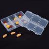 Home Plastic Braille 6-day Pill Boxes Medicine Holder Tablet Container