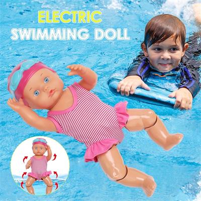 Electric Swimming Doll Kids Floating Toy Summer Beach Pool Interactive Water Play Doll Bath Toy Fun Learning Toy