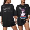Unisex Baumwoll-T-Shirt mit Serial Experiments Lain Anime-Print, Japanische Manga Urban Fashion Harajuku Y2K Streetwear Bequemes T-Shirt für Damen und Herren
