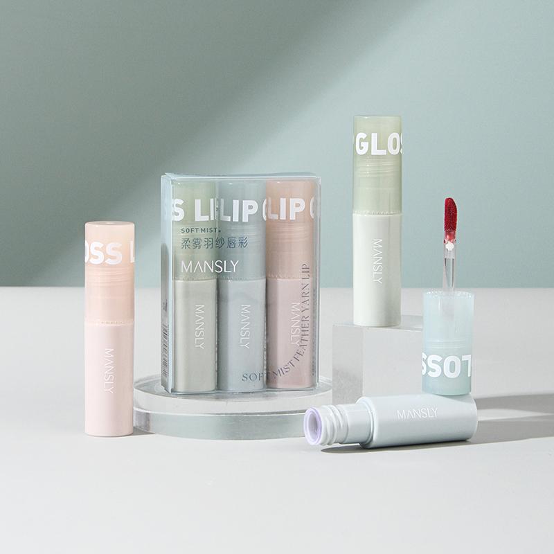 Water Mist Fixed Color Non-stick Cup Non-fading Liptint Set Matte Mist Appearance White Mouth Red