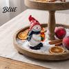 Resin Santa Claus Figurines Christmas Figurine Vintage Snowman Statue Winter Festive Decorative Statue Holiday Tabletop Decoration for Home