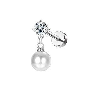 

Bobisty 1pc 16G Cartilage Stud Earrings for Women Stainless Steel Small Opal Earring Studs Lip Bar Nose Ear Piercing Jewellery 1.2(16G)x6mm