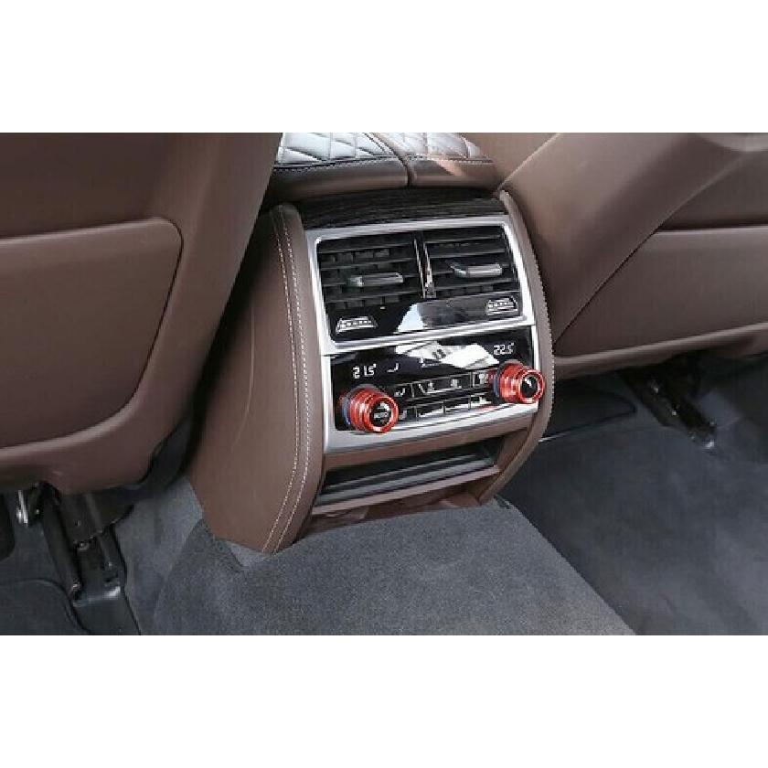 Button Knob Console Air Conditioner Red Aluminum For BMW 5 Series G30 Cover Trim
