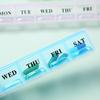 Transparent Moisture-Proof Weekly Pill Organizer with Compartments