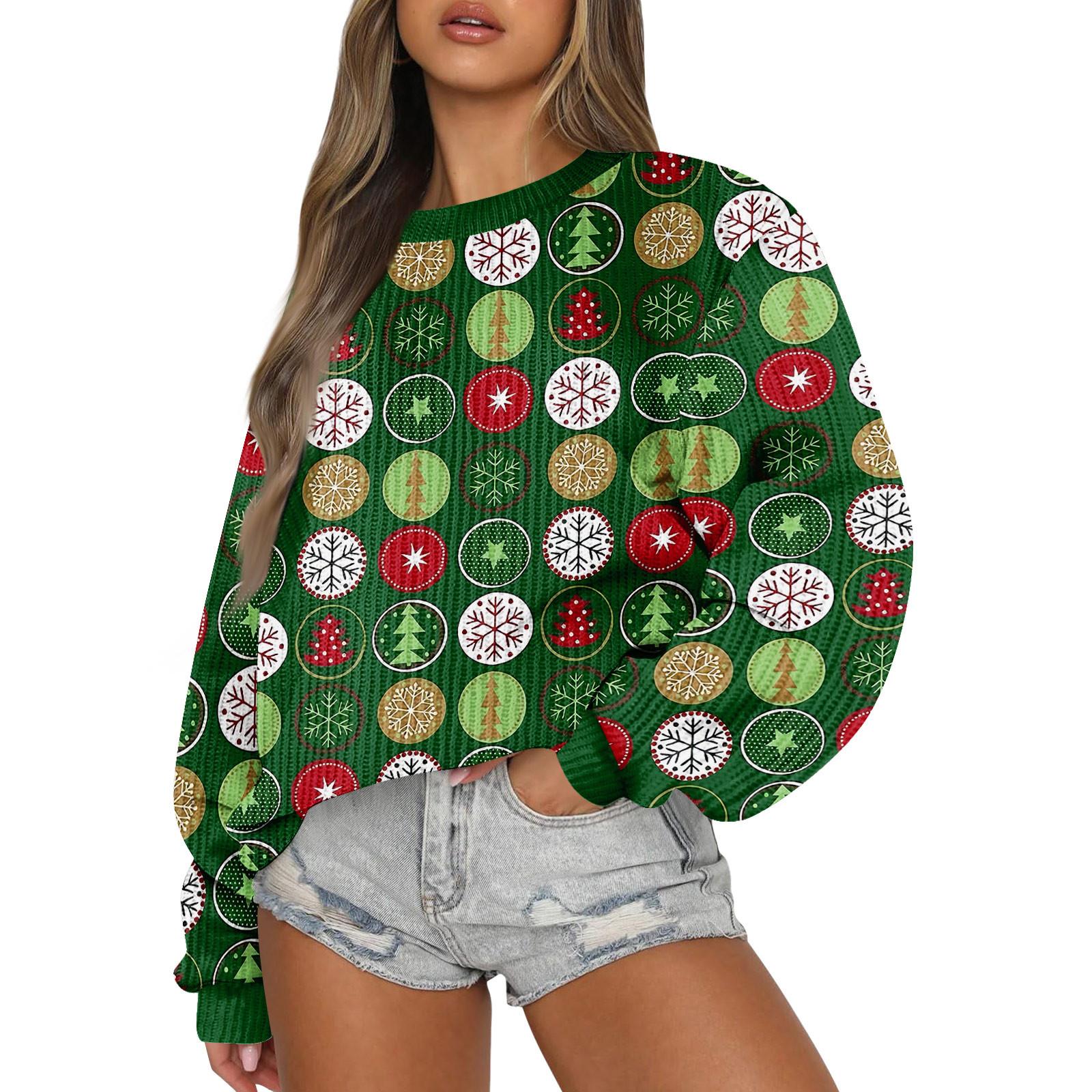 

Женский модный повседневный шерстяной трикотажный пуловер с длинным рукавом и круглым вырезом XL зелёный