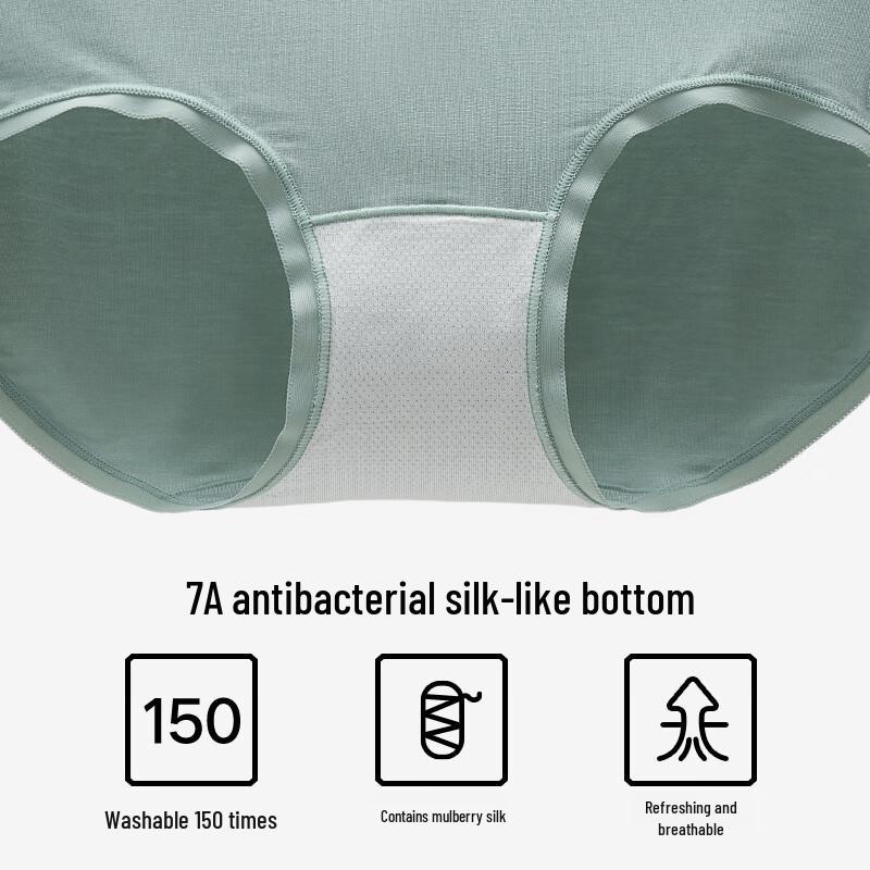 Songshan Cotton Women's Antibacterial Seamless Mid-Waist Period Briefs