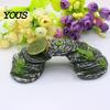 Non-toxic Turtle Dock Basking Platform, Rock Look Resin Baby Tortoise Climbing Ramp, Terrarium Accessory Arched Reptiles Resting Terrace for