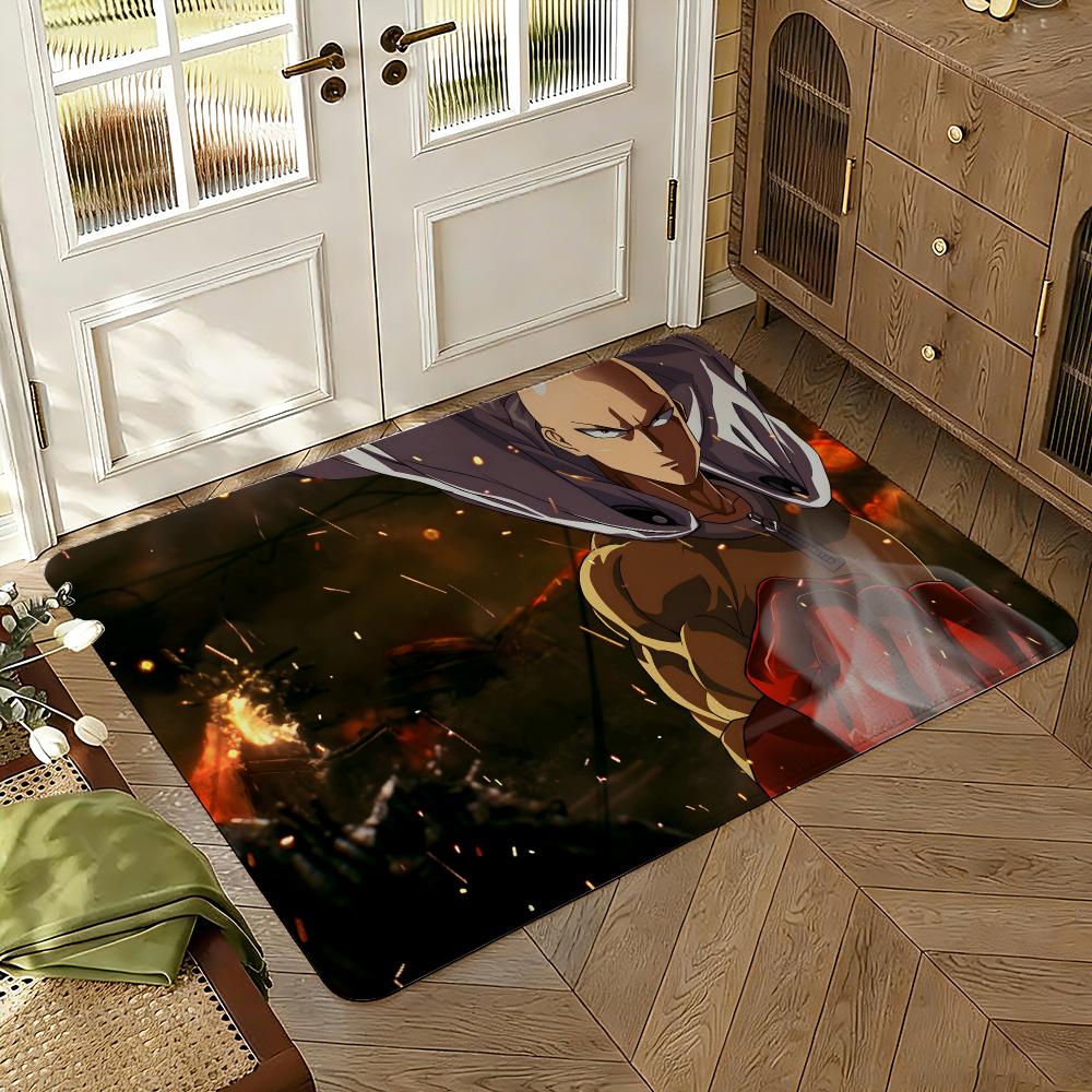 Anime One-Punch Man High End Quality Absorbent Non-Slip Floor Mat Flannel Rug Bedroom Living Room Door Mat Home Decor