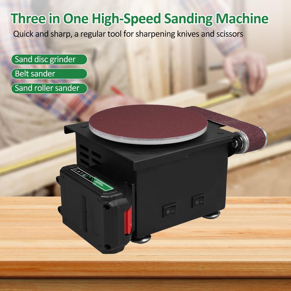 6000WA Lithium Battery Three-Purpose Electric Miniature Grinding And Polishing Machine, 6-Inch Sand