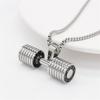 Zinc Zinc Alloy Fitness Series Pendants Bead Chain Dumbbell Sports Necklace  Jewelry Accessories