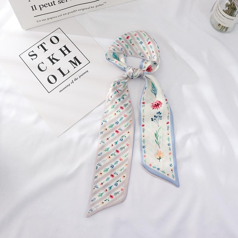 100cm*7cm Summer long fashion female small scarf scarves female flowers hair ribbon hairband women skinny scarf women