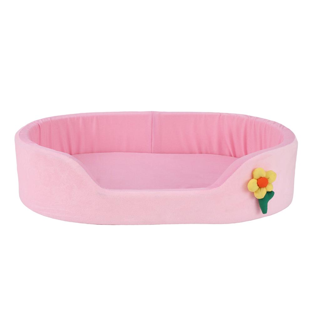 Elastic Flower Fencing Small Cat Bed Cushion Summer Breathable Cooling Dog Bed for Medium Dog Cushion Cat Basket Accessories