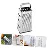 COLLBATH Multifunctional Grater/Slicer, 4-Sided Box Grater, Stainless Steel Cheese Grater, Vegetable Chopper, Handheld Kitchen Utensil for Vegetable C