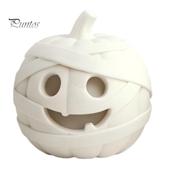 Ghost Theme Craft Supply 3D Printed Halloween Mummy Figurine, Blank DIY Paintable Bandage Pumpkin Statue, Personalized Decor Mini Desktop Ornament for