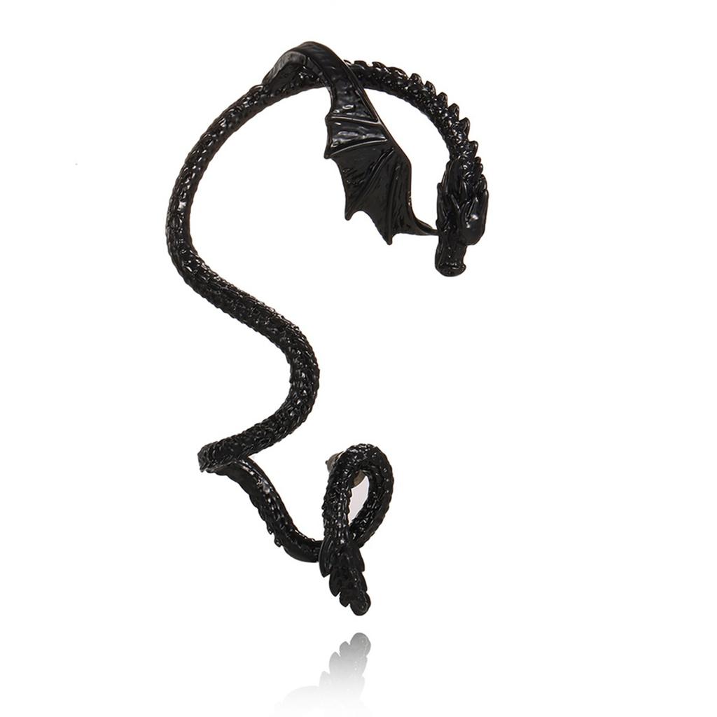 Punk Earrings Personalized Vintage Alloy Wrapped Dragon Cuffs Earrings Women's Party Accessories
