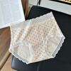 Cotton Underwear for Women Soft Breathable Cheeky Bikini Panties Ladies Sexy Lace Mid Rise