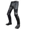 VOLERO+Motorcycle Rider Straight Leg Riding Pants Anti Drop Pants Motorcycle Waterproof Windproof Elastic Leather Pants+Racing Pants
