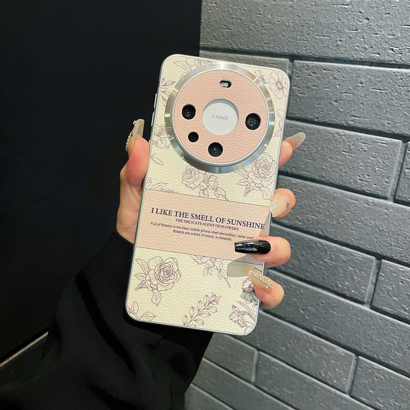 

Розовый чехол для телефона Huawei Mate70pro Xiaoxiangfeng, Подходит для Honor X60 Противоударный, Pura70 Кожаный Mate60 Nova13pro