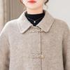 Mother's High-End Wool Coat for Middle-Aged & Elderly Women - Double-Sided, Mid-Length, Autumn/Winter Lapel Jacket
